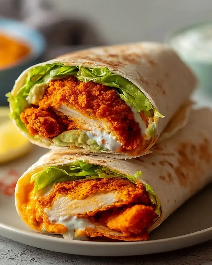 A delicious plate of Crispy Buffalo Chicken Wraps You’ll Crave Every Time!