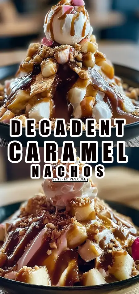 Pinterest pin (Design 1) for Caramel Apple Nachos