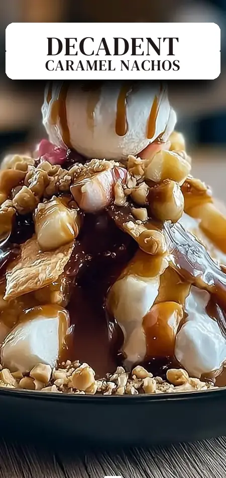 Pinterest pin (Design 2) for Caramel Apple Nachos