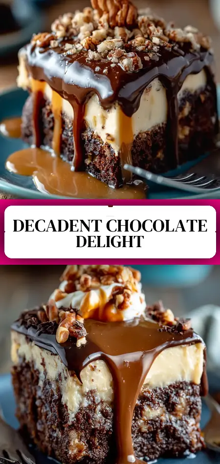 Pinterest pin (Design 3) for German Chocolate Poke Cake