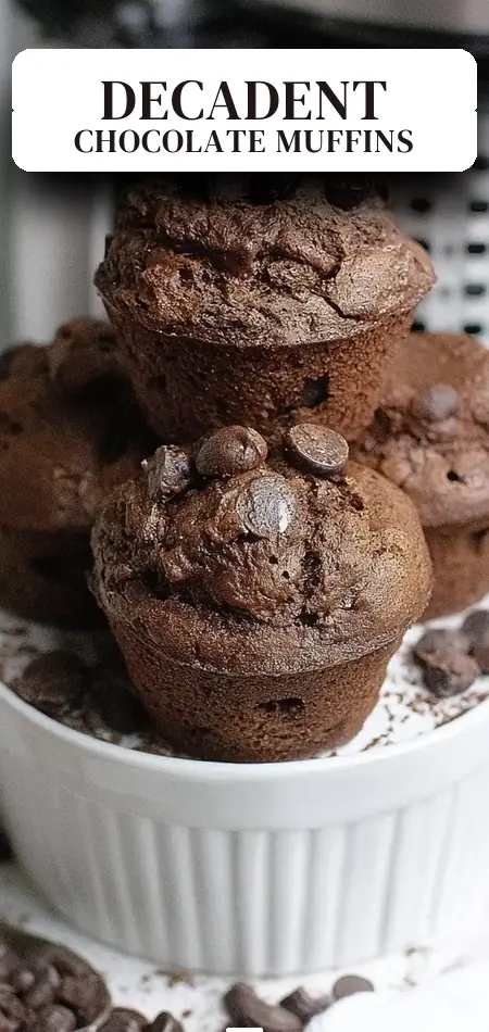 Air Fryer Double Chocolate Muffins