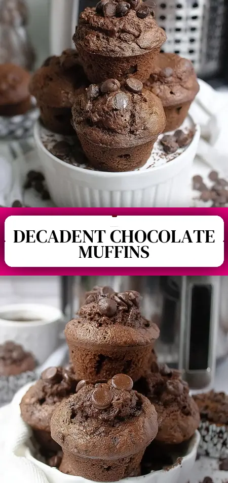 Air Fryer Double Chocolate Muffins