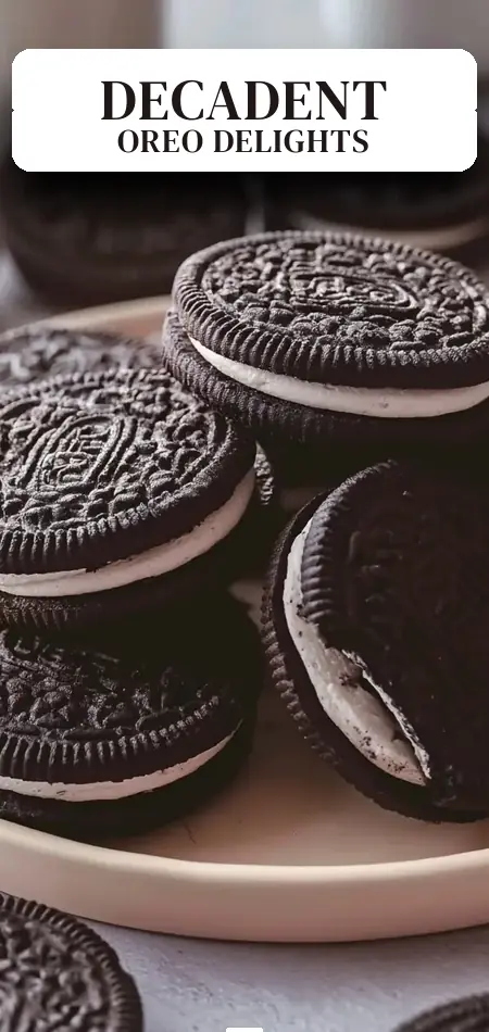 Pinterest pin (Design 2) for Homemade Oreo Cookies