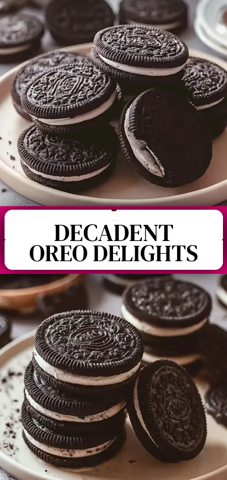 Pinterest pin (Design 3) for Homemade Oreo Cookies