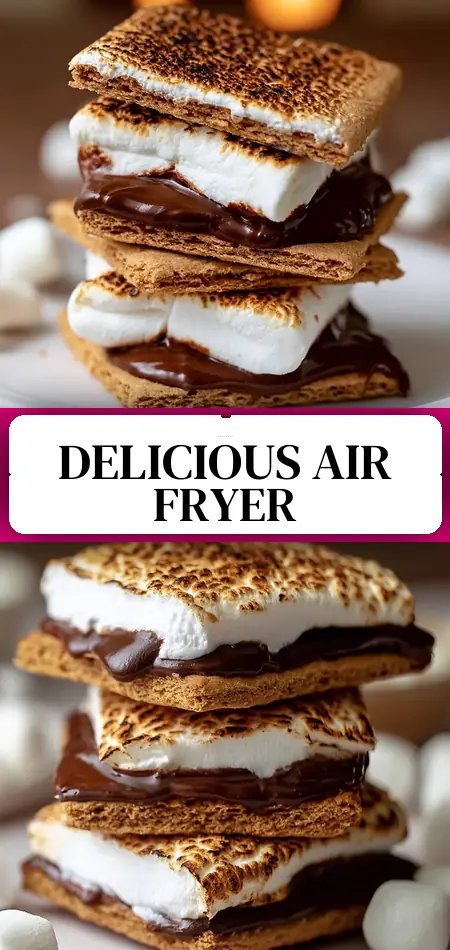 Pinterest pin (Design 3) for Air Fryer Smores