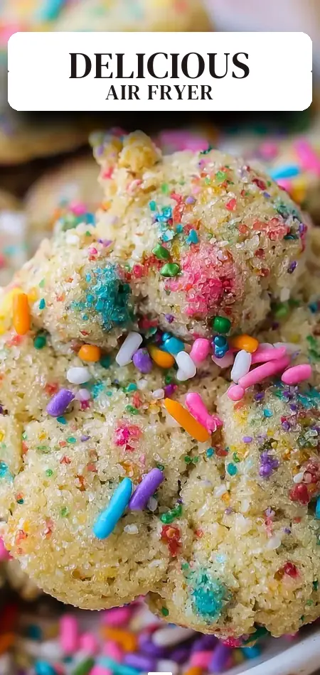Easy Air Fryer Confetti Cookies