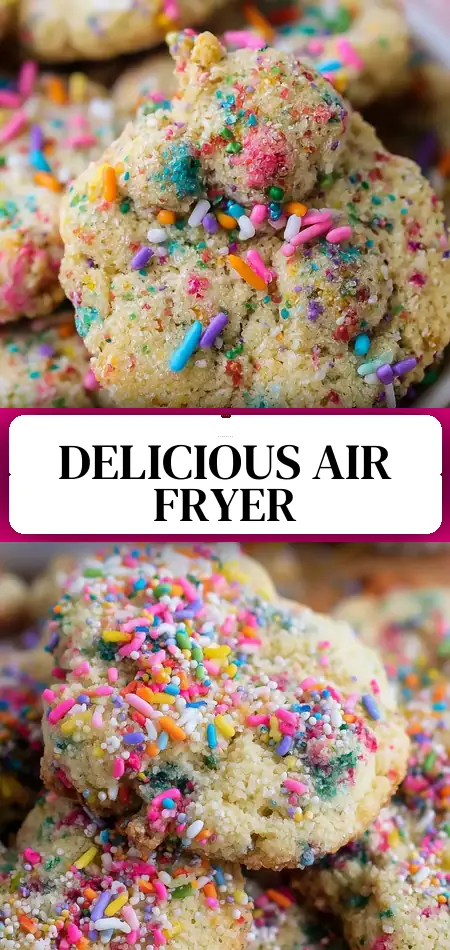 Easy Air Fryer Confetti Cookies