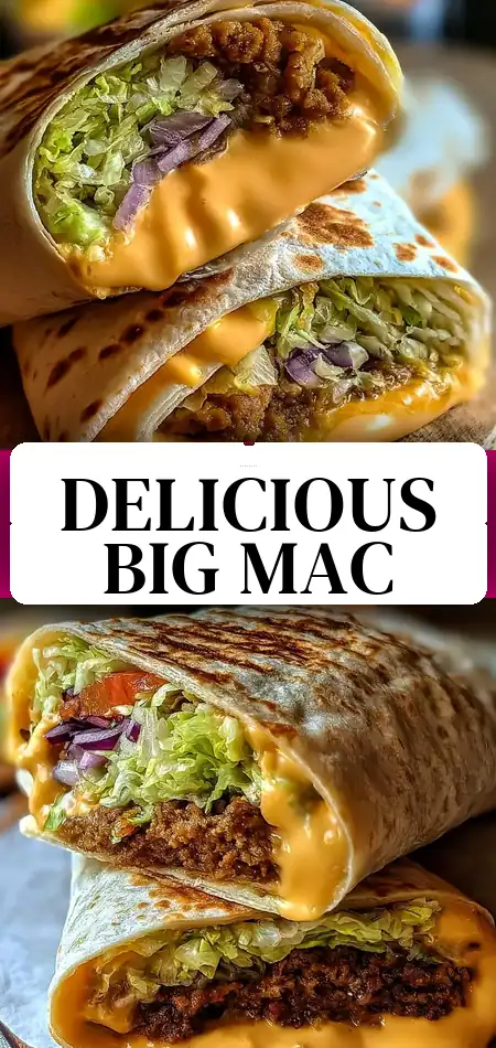 Pinterest pin (Design 3) for Big Mac Wraps