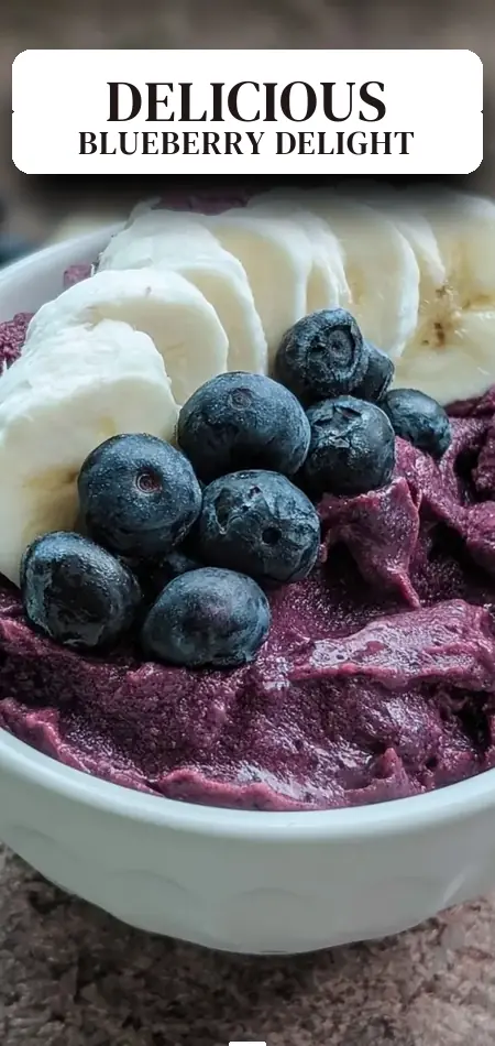 Pinterest pin (Design 2) for Blueberry Protein Ice Cream