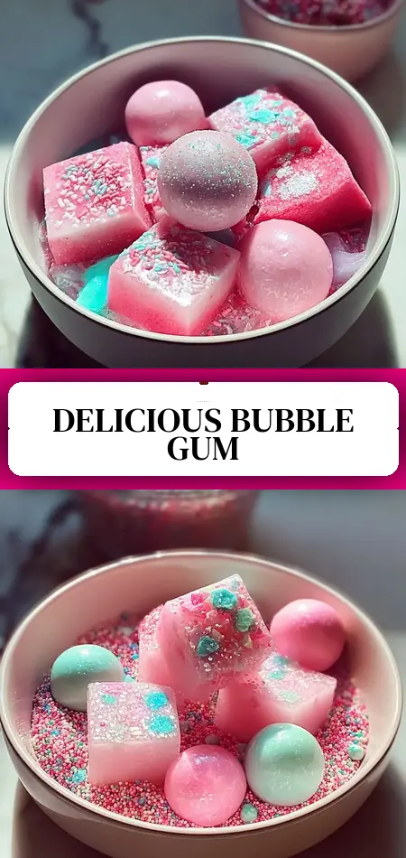 Pinterest pin (Design 3) for Homemade Bubble Gum