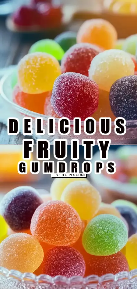 Pinterest pin (Design 1) for Fruity Homemade Gumdrops