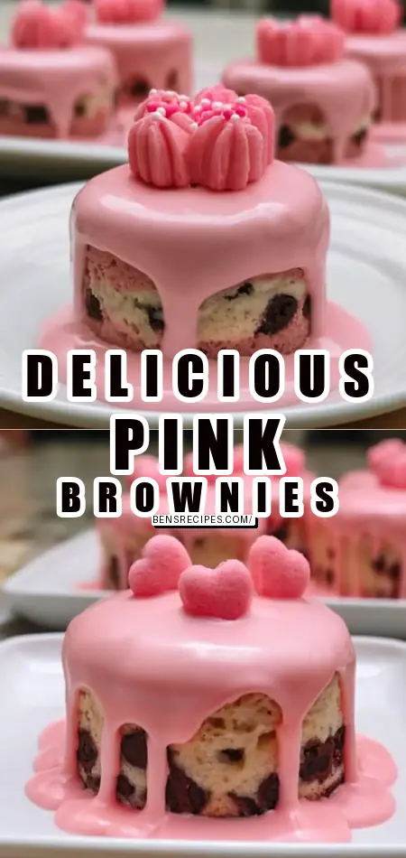 Pinterest pin (Design 1) for Pink Brownie Base
