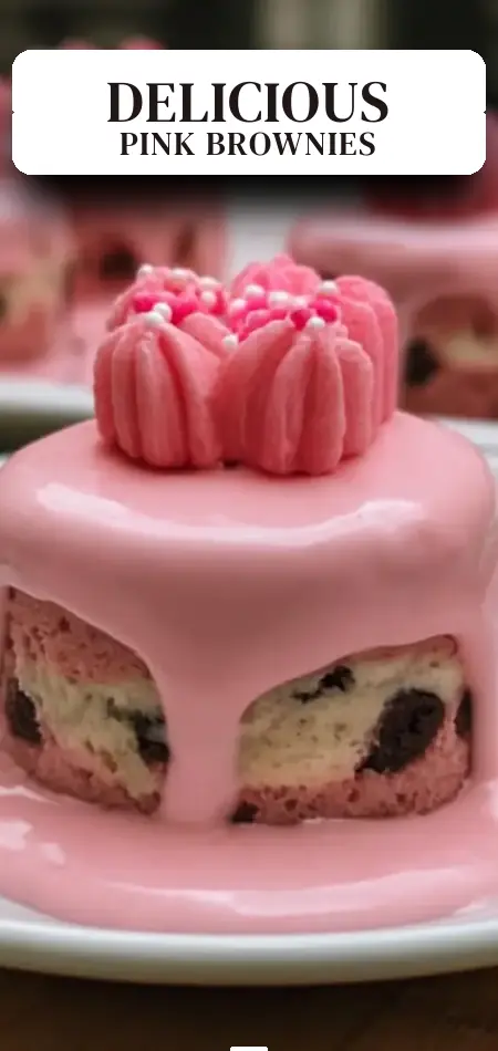 Pinterest pin (Design 2) for Pink Brownie Base
