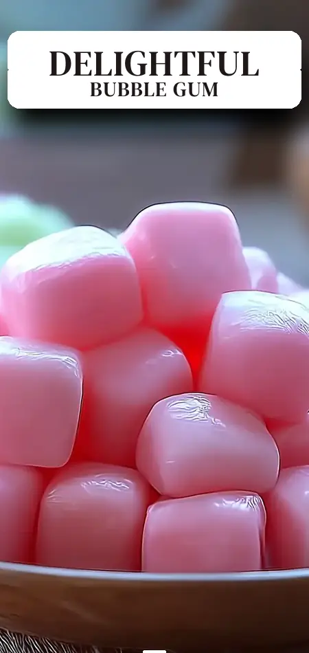 Pinterest pin (Design 2) for Best Delightful Homemade Bubble Gum Recipe for Fun Family Time