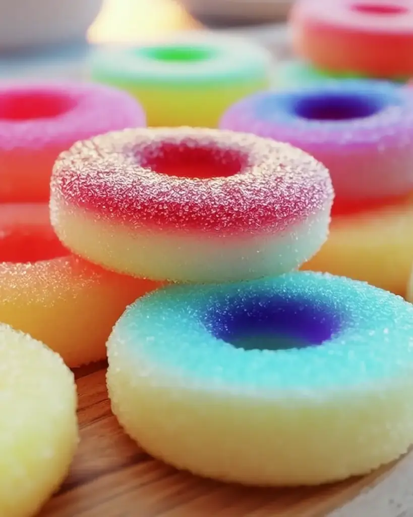 A delicious plate of Deliciously Chewy Jello Sugar Cookies for Colorful Fun