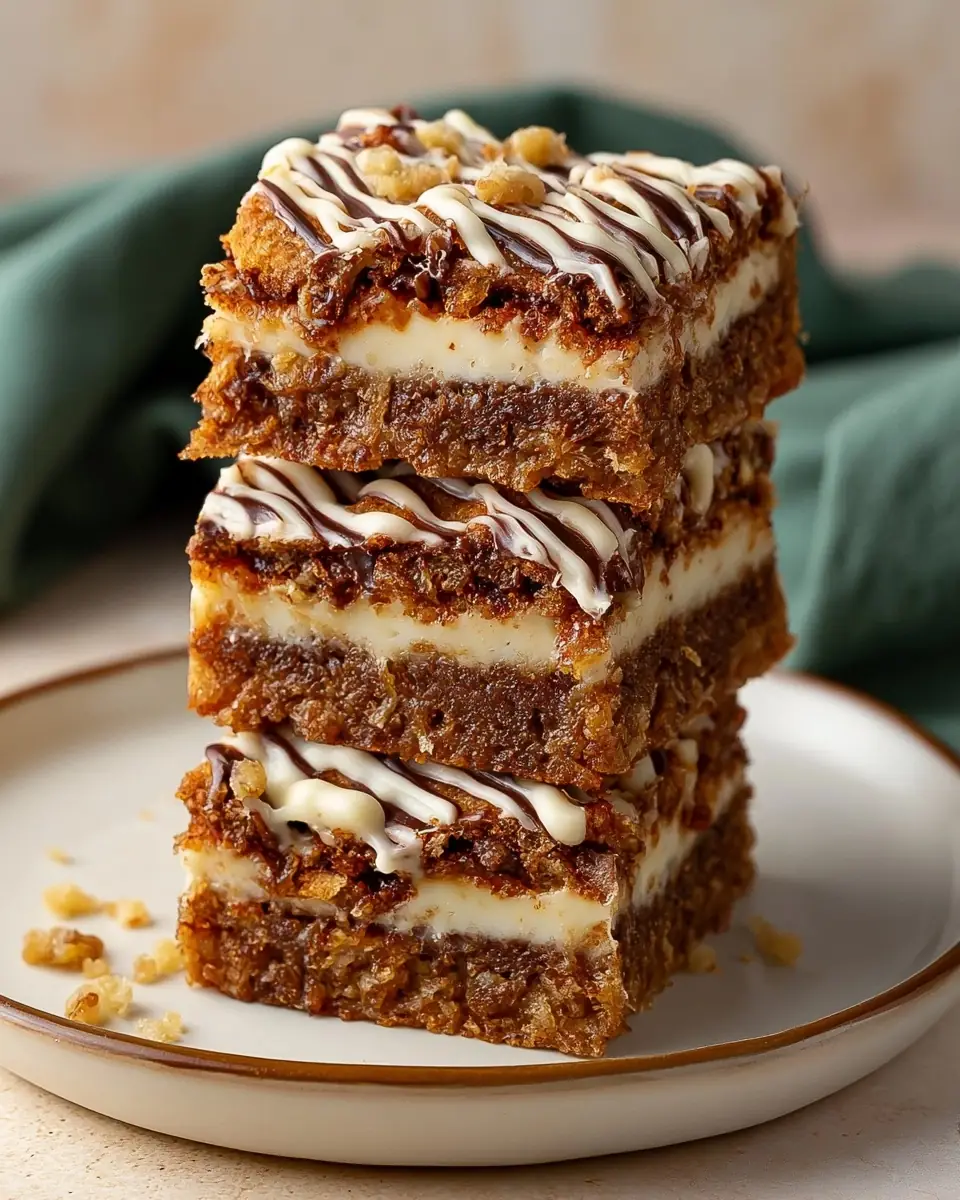 A delicious plate of Delightful Cinnamon Roll Bliss Bars