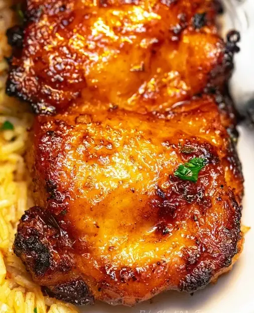 A delicious plate of Easy Air Fryer Boneless Skinless Chicken Thighs