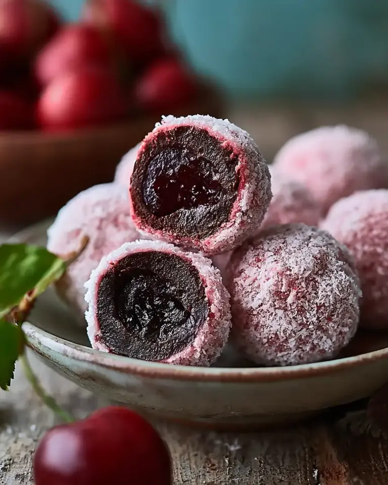 A delicious plate of Easy Cherry Mash Truffles: Pure Nostalgic Bliss
