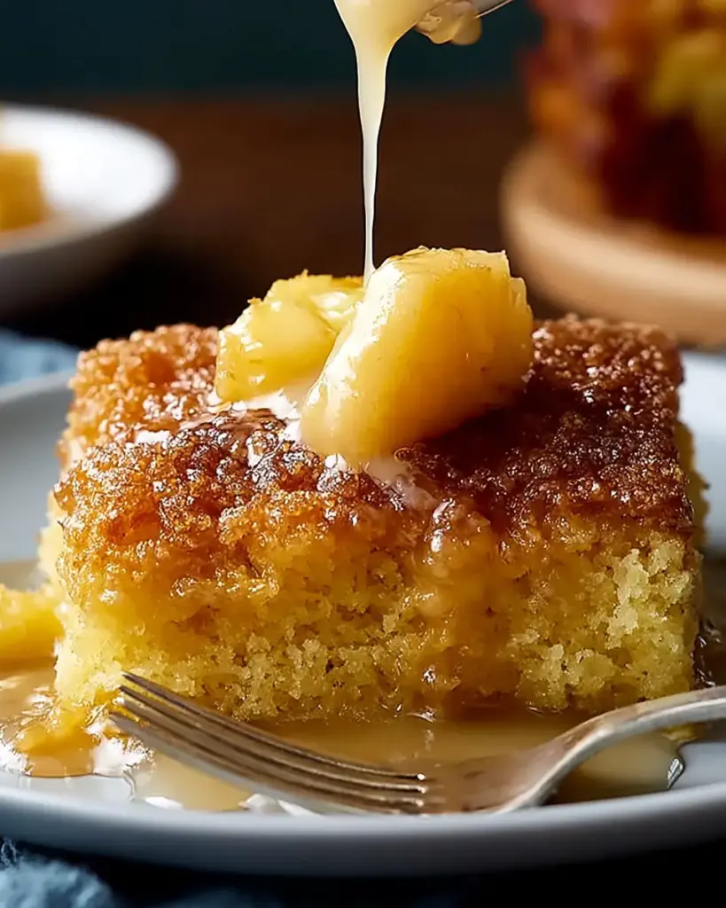 A delicious plate of Easy Pineapple Dump Cake Recipe