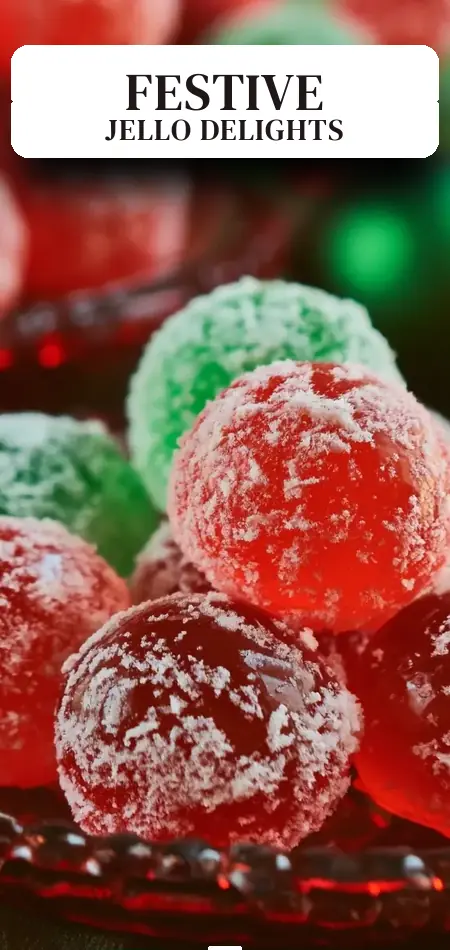 Pinterest pin (Design 2) for Christmas Jolly Jello Balls: 7 Reasons They’re Festive Favorites!