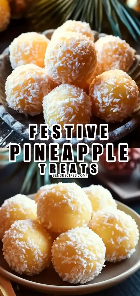 Pinterest pin (Design 1) for Pineapple Christmas Balls