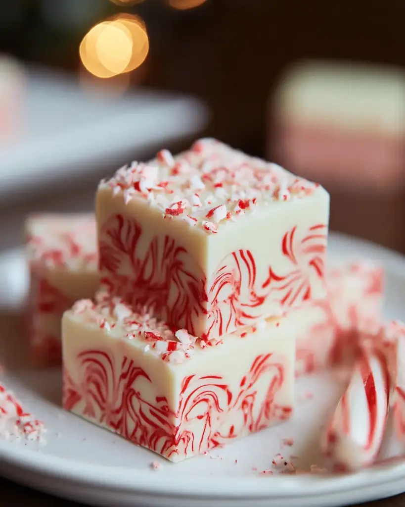 A delicious plate of Festive Candy Cane Fudge: 5 Tips for Perfect Holiday Treats!
