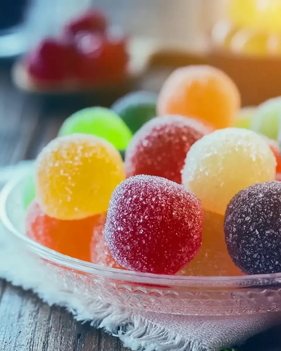 A delicious plate of Fruity Homemade Gumdrops