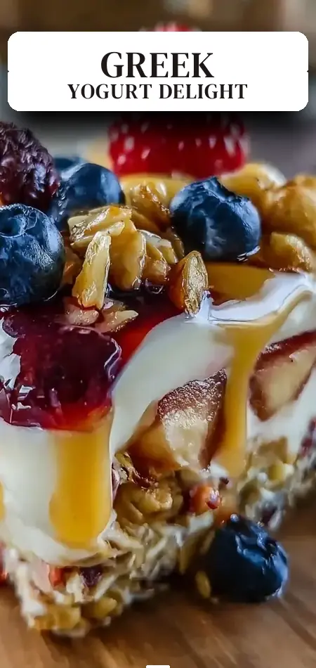 Pinterest pin (Design 2) for Protein-Packed Greek Yogurt Parfait Bar