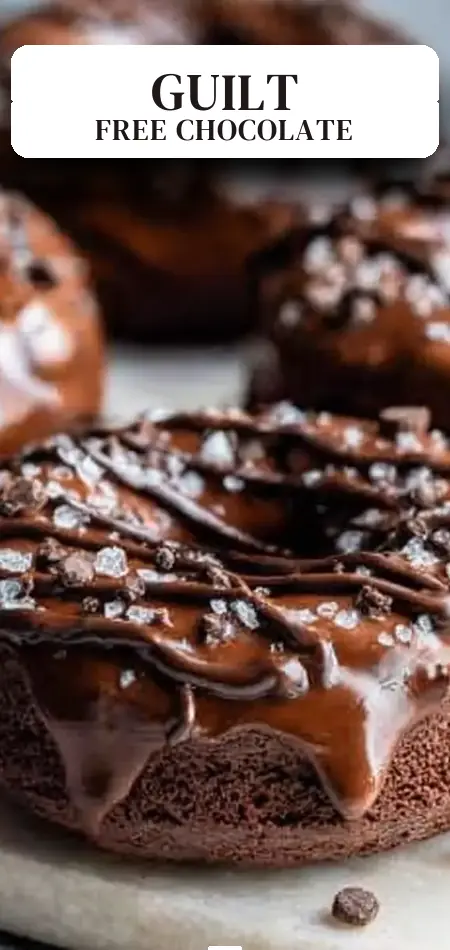 Pinterest pin (Design 2) for Healthy Chocolate Protein Donuts | Guilt-Free Sweet Treat