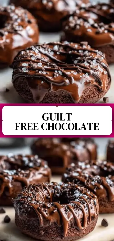 Pinterest pin (Design 3) for Healthy Chocolate Protein Donuts | Guilt-Free Sweet Treat