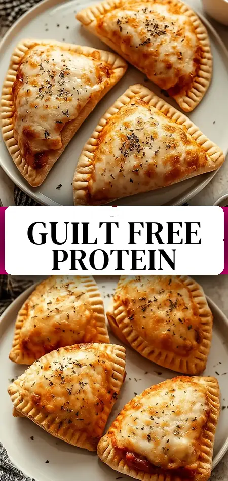 Pinterest pin (Design 3) for High Protein Pizza Hot Pockets – Guilt-Free Flavor Awaits