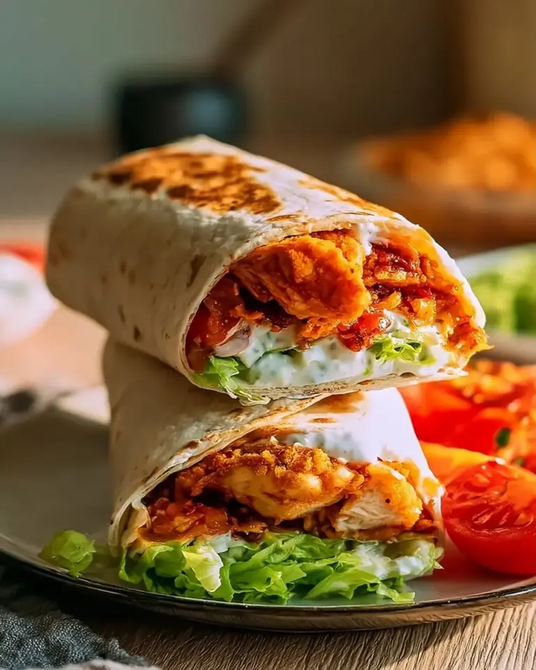 A delicious plate of Gesunder Chicken Crunch Wrap: Knusprig und Lecker!