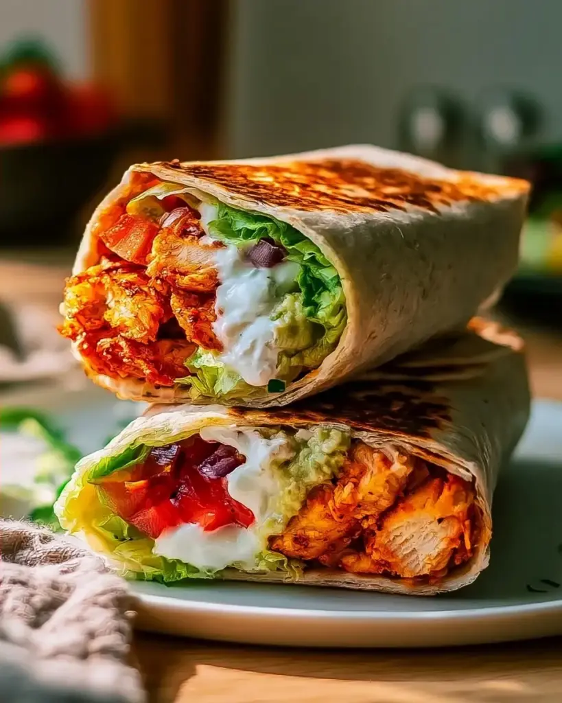 A delicious plate of Gesunder Chicken Crunch Wrap: Knusprig und Lecker!