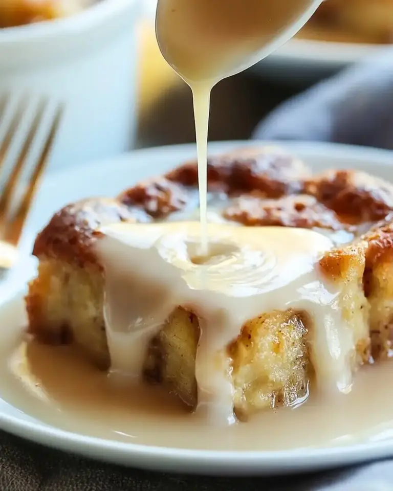 A delicious plate of Grandma s Old Fashioned Bread Pudding