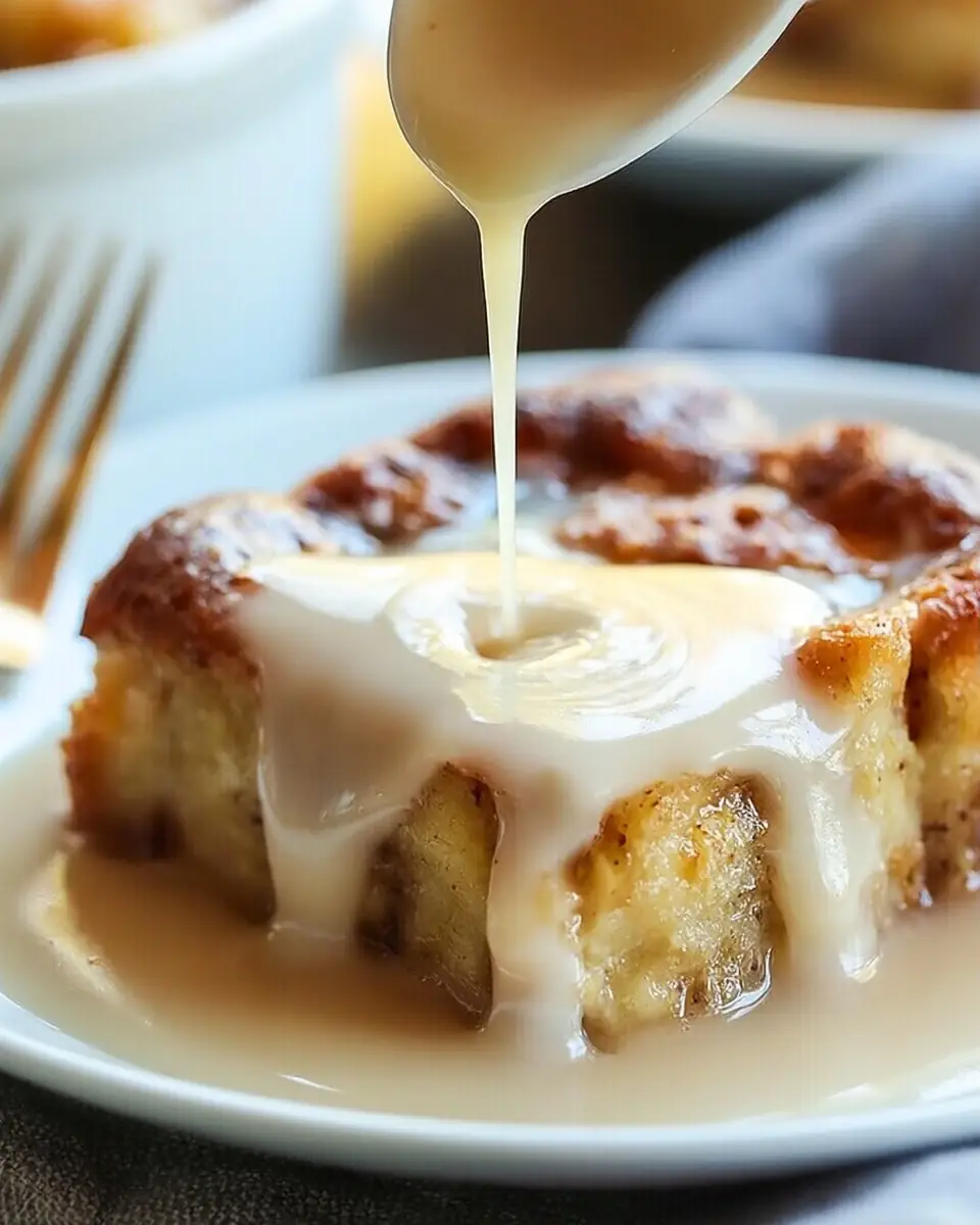 A delicious plate of Grandma s Old Fashioned Bread Pudding