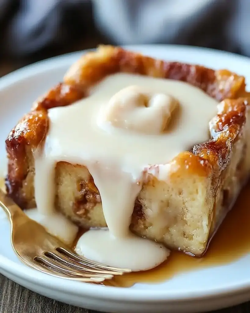 A delicious plate of Grandma s Old Fashioned Bread Pudding