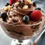 A delicious plate of Guilt-freier Chocolate Protein Fluff Genuss