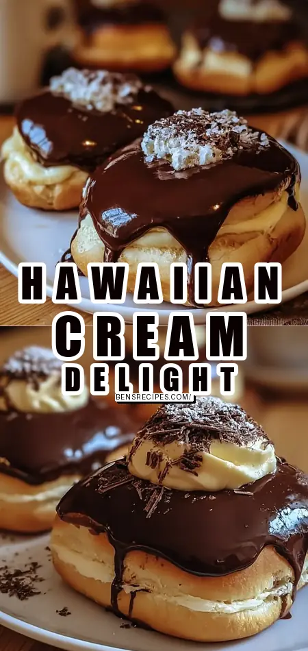 Pinterest pin (Design 1) for Boston Cream Pie Hawaiian Rolls
