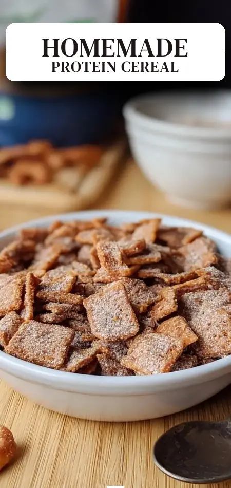 Pinterest pin (Design 2) for The Best Homemade Protein Cereal