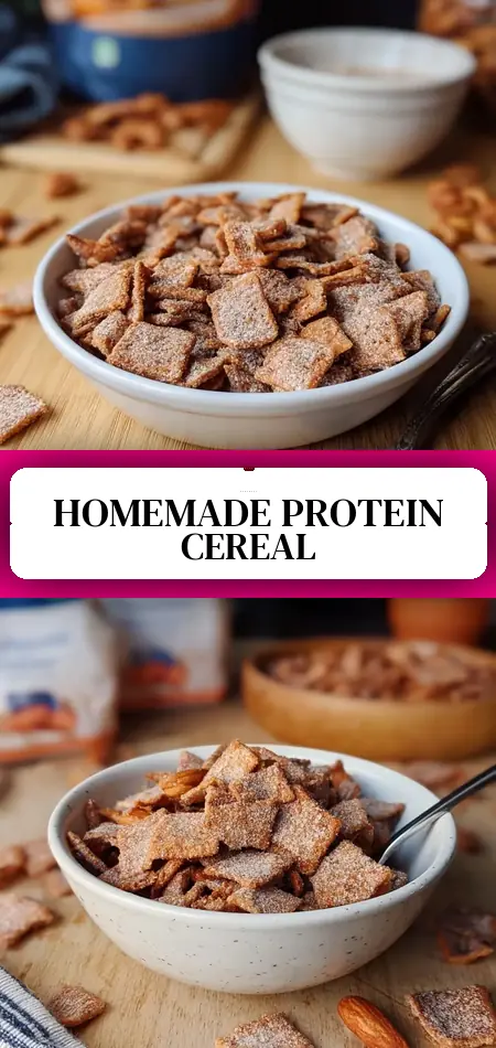 Pinterest pin (Design 3) for The Best Homemade Protein Cereal