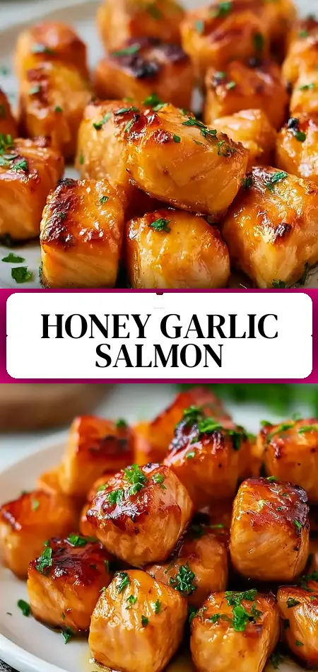 Crispy Air Fryer Honey Garlic Salmon Bites (20-Minutes)