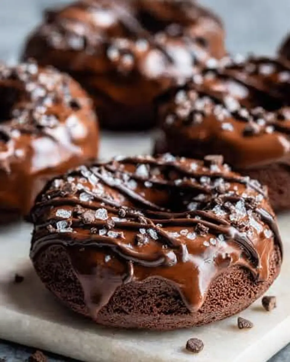A delicious plate of Healthy Chocolate Protein Donuts | Guilt-Free Sweet Treat