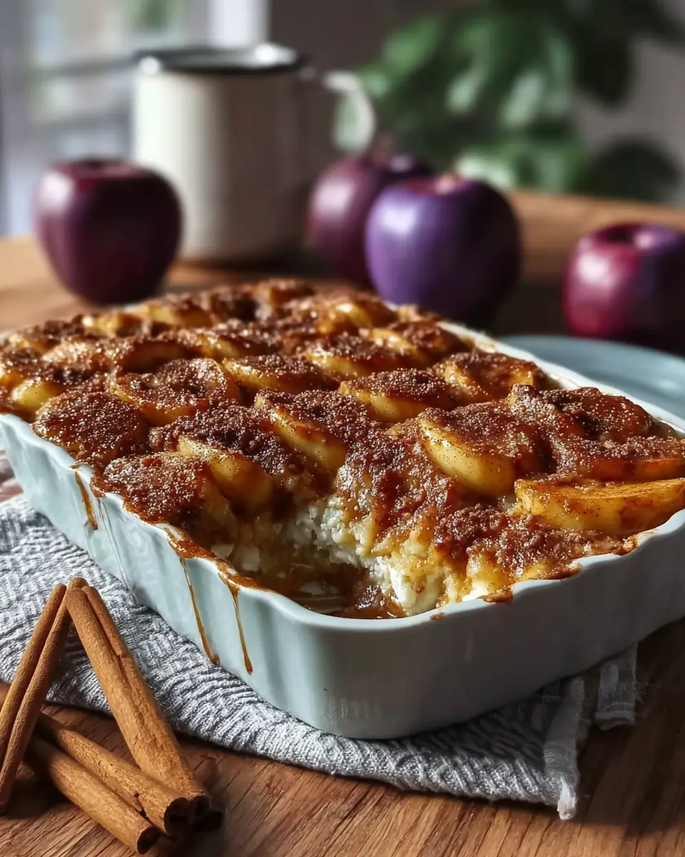 A delicious plate of Heavenly Apple Cinnamon Bake