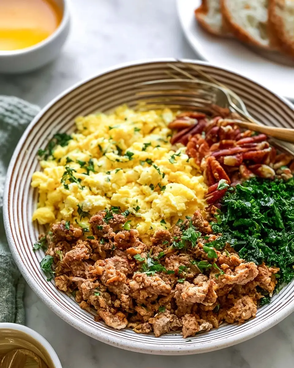A delicious plate of High Protein Breakfast Bowl