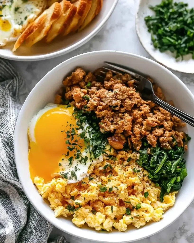 A delicious plate of High Protein Breakfast Bowl