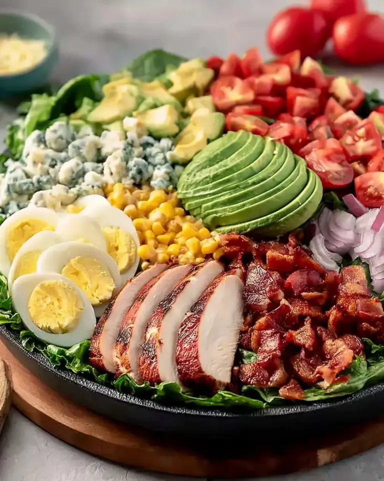 A delicious plate of High Protein Chick Fil A Cobb Salad - FlirtyFood