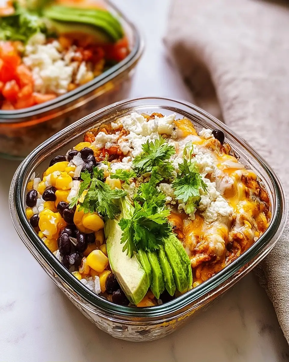 A delicious plate of High-Protein Chicken Cottage Cheese Enchilada Bowls You’ll Love