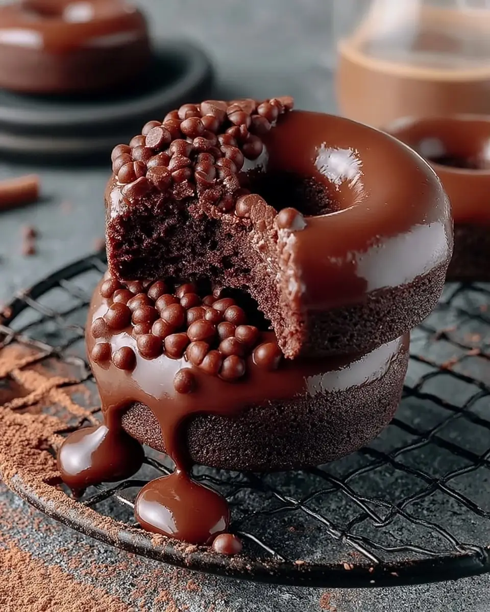 A delicious plate of High Protein Chocolate Protein Donuts