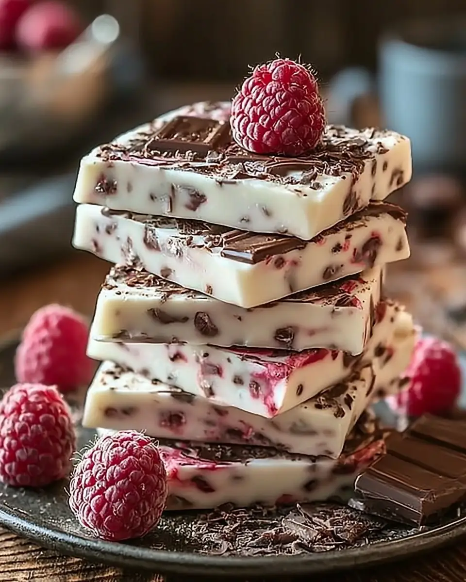 A delicious plate of High Protein Frozen Yogurt Bark