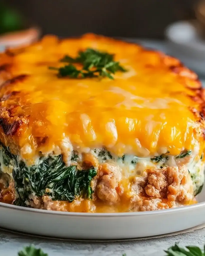 A delicious plate of High Protein Ground Turkey Casserole (Easy, Cheesy, Family-Favorite)